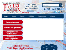 Tablet Screenshot of georgiacarolinastatefair.com